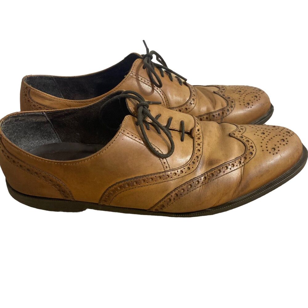 Cole Haan Men’s Sz 13 M British Tan Dustin Wing Tip Oxford Dress Shoe